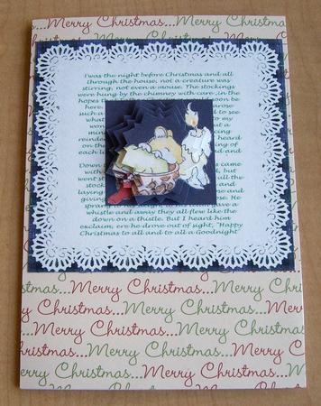 Twas the Night Before Christmas & Sleeping Mouse Blue Tartan by Eunice Roberts