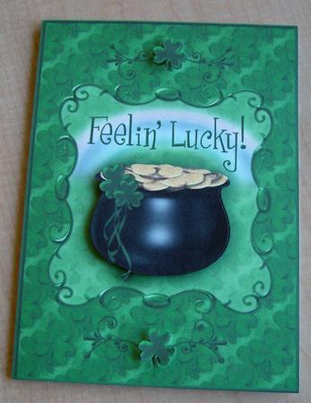 Feelin' Lucky! - Decoupage Card by Eunice Roberts