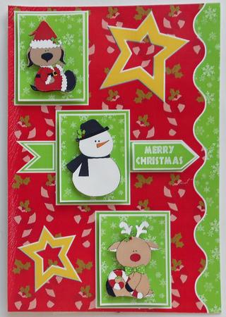 Santa, Snowy & Rudolph by Eunice Roberts