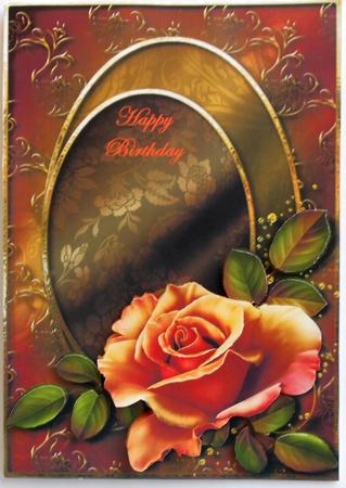 Stunning Peach Rose + Decoupage & Tag by Eunice Roberts
