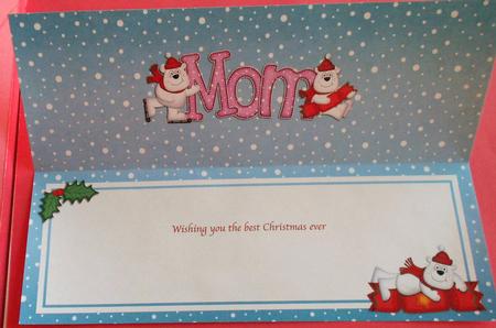 Xmas Mom with Polar Bears Matching Large Dl Insert by Eunice Roberts