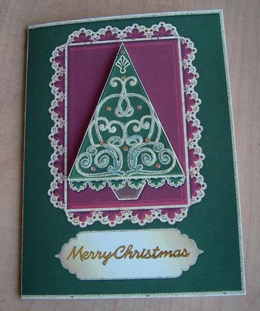 Swirly Christmas Tree Cut & Fold Card 1 by Eunice Roberts