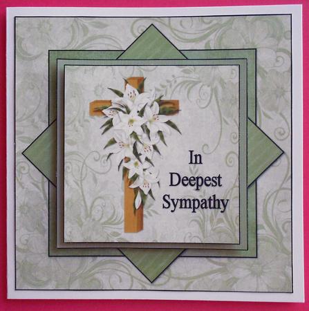 Sympathy Cross Quick Card by Eunice Roberts