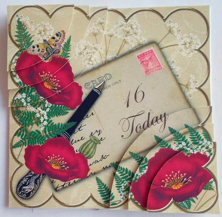 Red Poppy Crea 16 Today 6in Duo Stacker by Eunice Roberts