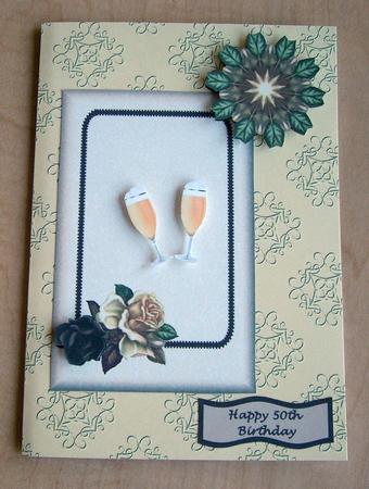50th Anniversary/birthday Card by Eunice Roberts