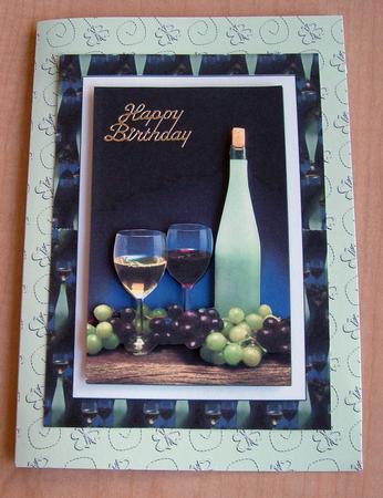 Wine and Grapes Spinner by Eunice Roberts