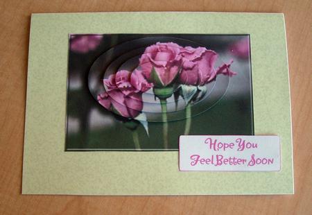 Three Pink Roses Gws by Eunice Roberts