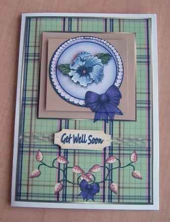 Pansy Pyramid Card Front by Eunice Roberts