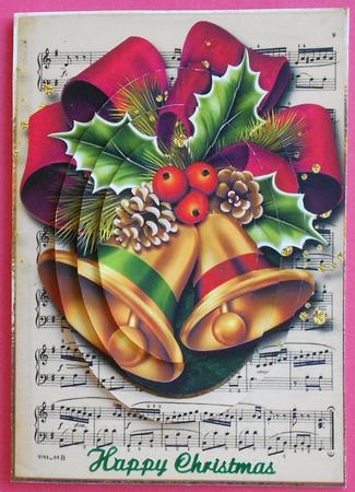 Gorgeous Christmas Bells & Sheet Music Frame Oval Pyramid by Eunice Roberts
