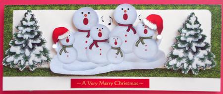 Singing Snowmen with Christmas Trees Dl by Eunice Roberts