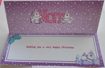 Xmas Mom with Polar Bears Matching Large Dl Insert by Eunice Roberts