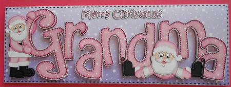 Large Dl Xmas Grandma Quick Card 3D Decoupage by Eunice Roberts