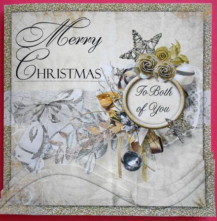 Golden Christmas to Both of You Swirl Stacker by Eunice Roberts