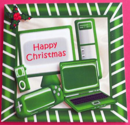 Boys Toys , Tv Laptop in Green 8x8 by Eunice Roberts