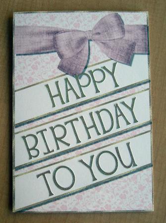 2 Floral & Ribbon Card Bases - 1 by Eunice Roberts