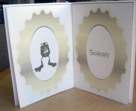 Sorry Frog Insert by Eunice Roberts