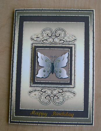 In Style Brown Butterfly Various Occasions Card by Eunice Roberts