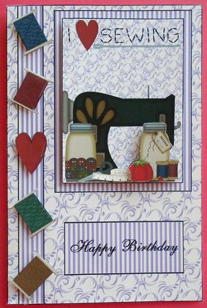 Love to Sew Card by Eunice Roberts