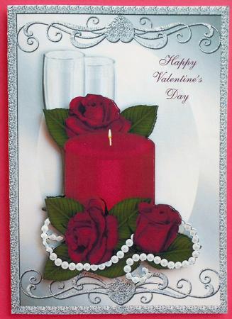Champers, Roses and Pearls A4 by Eunice Roberts