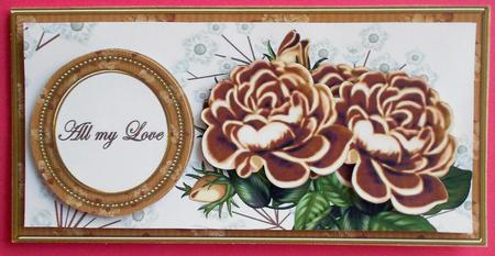 Vtea Roses All My Love Dl Decoupage Topper by Eunice Roberts