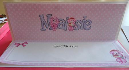 Poodle Dog Maisie Large Dl Matching Large Dl Insert by Eunice Roberts