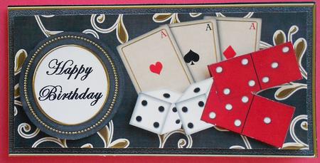 Black Games Good Luck Dl Decoupage Topper by Eunice Roberts