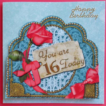 Coral Teal 16 Today Ornate Scalloped Bottom Stacker by Eunice Roberts