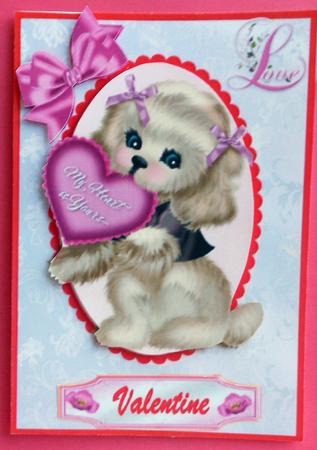 L,ove Puppy in Beige by Eunice Roberts