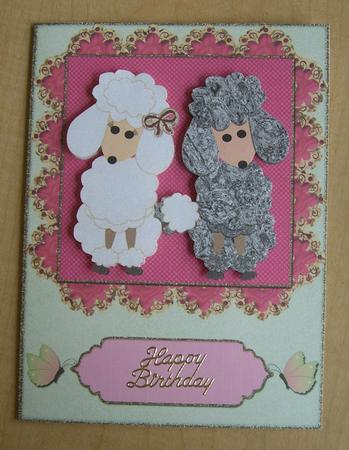 Silver & White Sweet Poodles 1 by Eunice Roberts