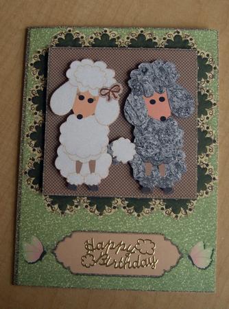 Silver & White Sweet Poodles 2 by Eunice Roberts
