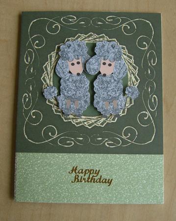 Cute Little Poodle Mini Embellishments/ Toppers by Eunice Roberts