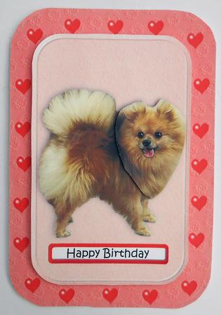 Pomeranian Heart Pop Out Card by Eunice Roberts