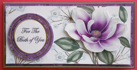 Dpurple Magnolia Both of You Dl Decoupage Topper by Eunice Roberts