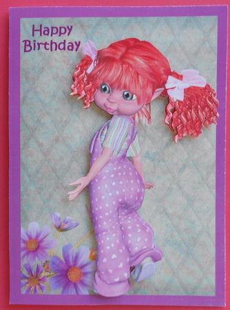 Girly Card by Eunice Roberts