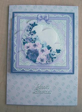 Spring Flowers Quick Card Shell Edged Corner Side Stacker by Eunice Roberts
