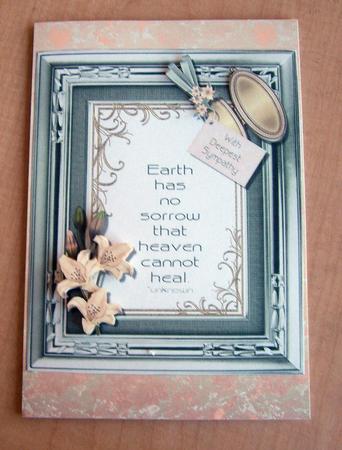 Elegant Sympathy Card Topper by Eunice Roberts