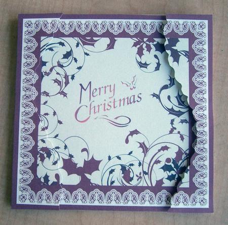 Lace Edged Xmas Design with Scalloped Layers by Eunice Roberts