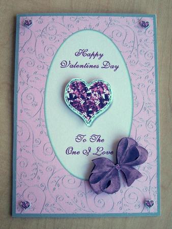 Pink Jewelled Heart - Valentines Day by Eunice Roberts