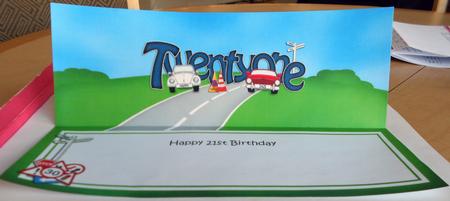 21st Birthday Large Dl Matching Large Dl Insert by Eunice Roberts
