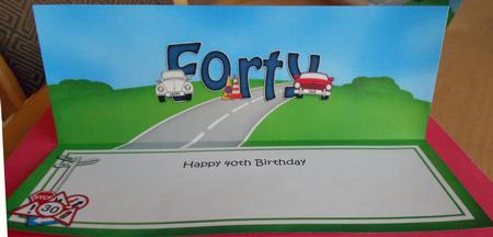 40th Birthday Large Dl Matching Large Dl Insert by Eunice Roberts