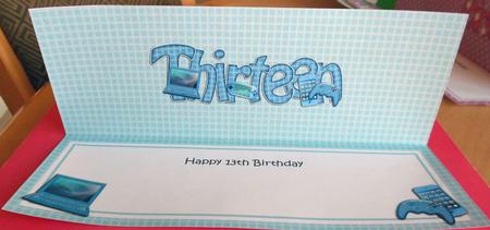 12th Birthday Large Dl Matching Large Dl Insert by Eunice Roberts