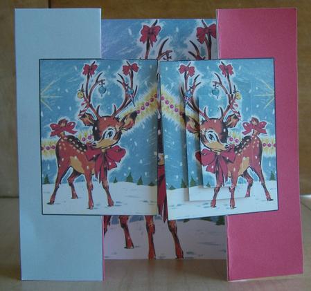 Such a Cheeky Reindeer Double Fold Back. by Eunice Roberts