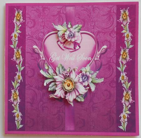 Heart and Flowers, Get Well Soon by Eunice Roberts