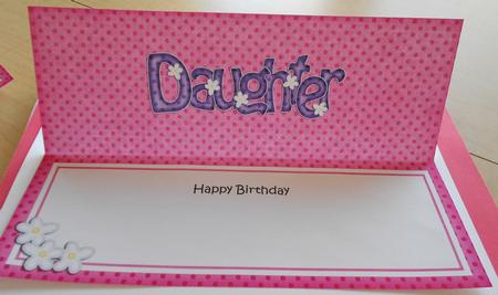 Birthday Daughter Matching Large Dl Insert by Eunice Roberts