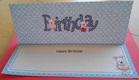 Westie Dog's Bithday Matching Large Dl Insert by Eunice Roberts