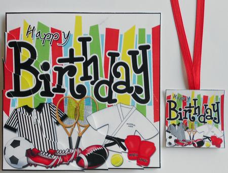 Birthday Sports N Games Wavy Corner Side Stacker Topper by Eunice Roberts