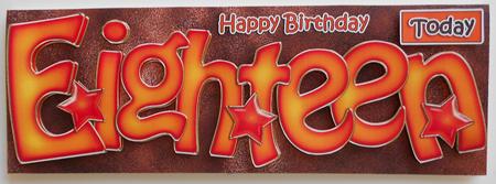 18th Birthday Large Dl Quick Card N 3D Decoupage by Eunice Roberts