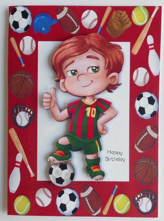 Just Scored a Goal! Little Footballer A4 by Eunice Roberts