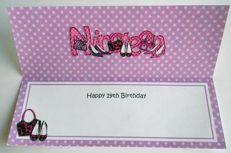 19th Birthday Large Dl Matching Large Dl Insert by Eunice Roberts