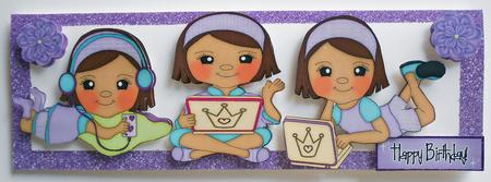 Girls with There Gadgets Ipad and Mp3 Player Dl by Eunice Roberts